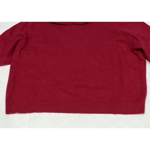 Vintage Red Torrid Angora Lambswool Blend Scoop Cowl Neck Sweater Bow Size 3 - Picture 7 of 15